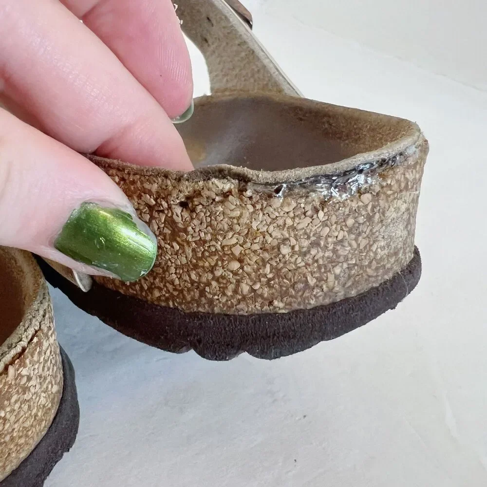 Birkenstock Giza Sandals in Graceful Pearl White Flip Flops Size 7-7.5 - Picture 5 of 8